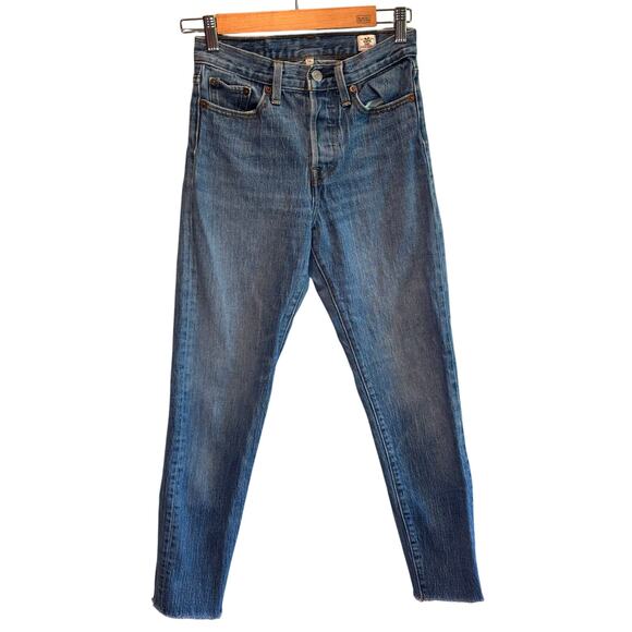 Levi's Denim - Levi's White Cone Denim Slim Medium Wash Jeans - size 24